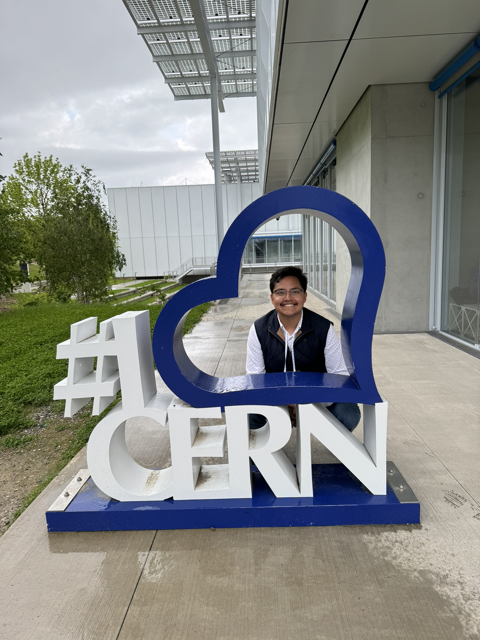 A picture of Adhan at CERN